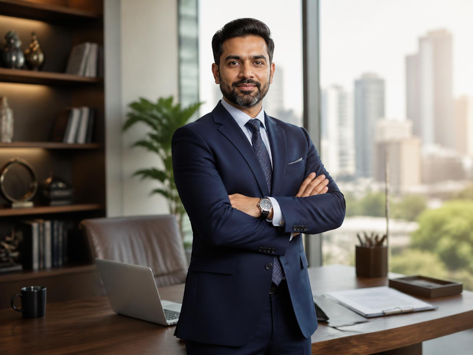 Sumit Kumar, Chartered Accountant, in his advisory office