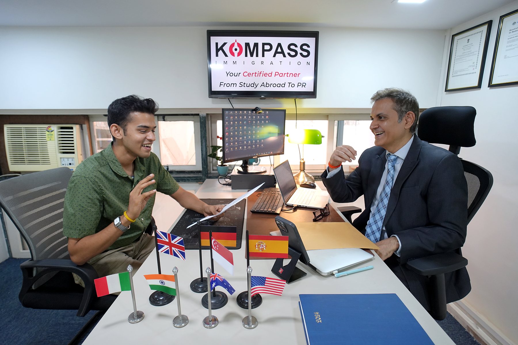 Sumit Kumar in a one-to-one consultation