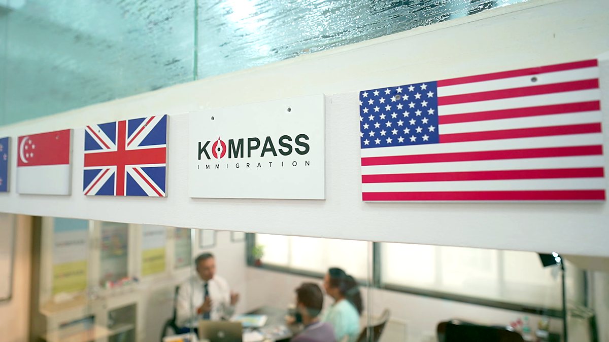 Wall of destination country flags